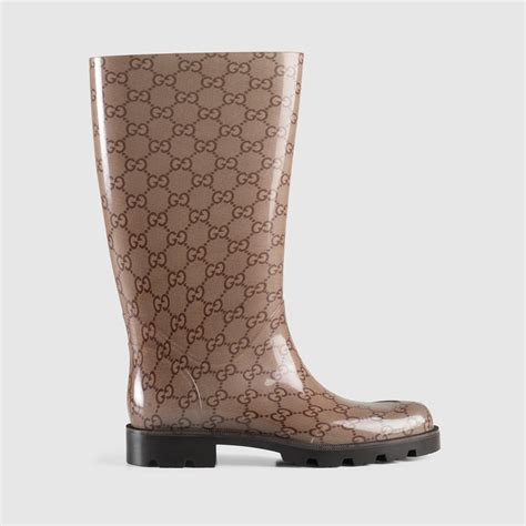 gucci tall flat rain boots